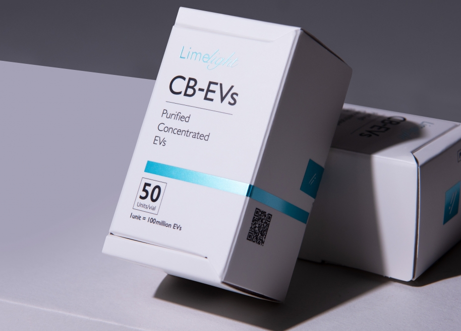 LimeLight CB EVs exosome powder packaging